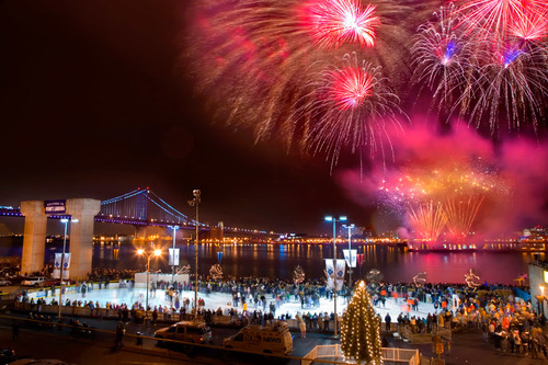 Around the World New Year Fireworks Stock Photo 14