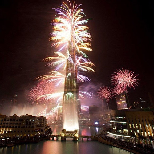 Around the World New Year Fireworks Stock Photo 16