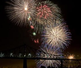 Around the World New Year Fireworks Stock Photo 18