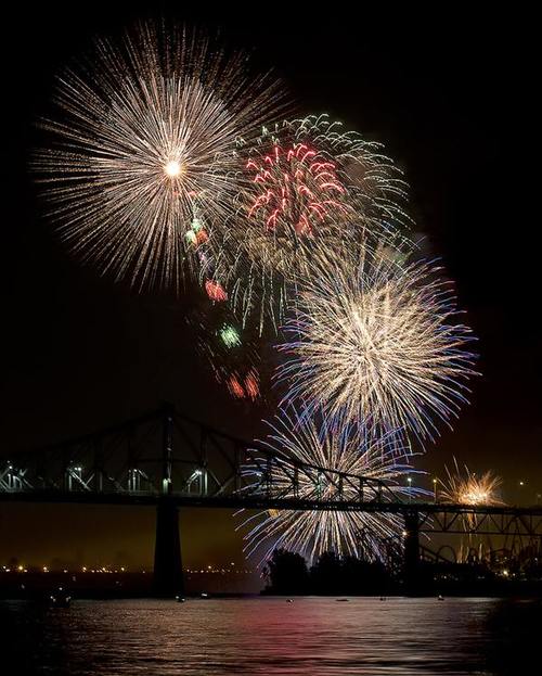 Around the World New Year Fireworks Stock Photo 18
