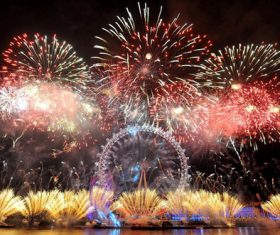 Around the World New Year Fireworks Stock Photo 19