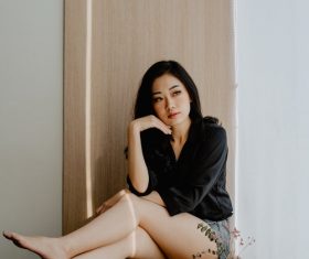 Asian girl indoor art photography Stock Photo