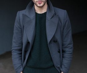 Autumn and winter windbreaker dress men Stock Photo