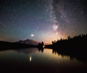 Beautiful starry sky Stock Photo