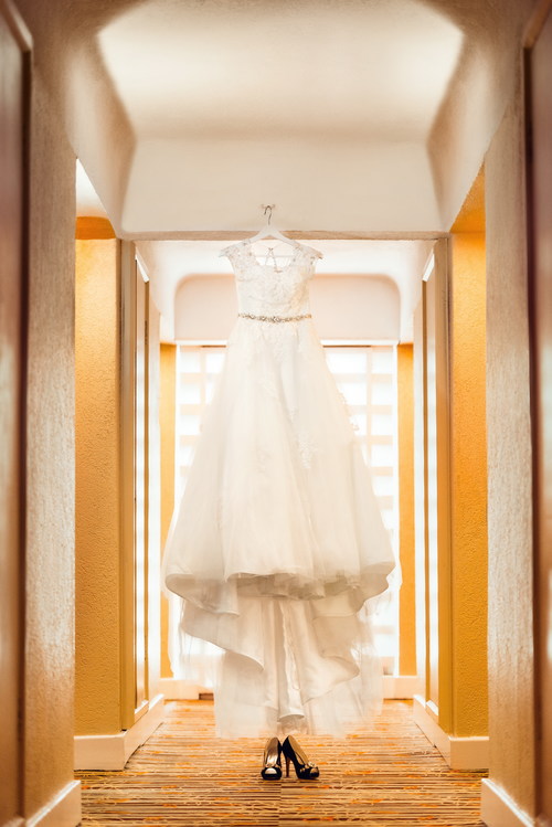 Beautiful wedding dress Stock Photo