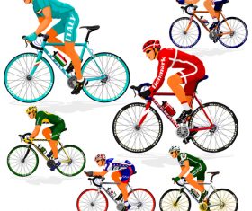 Bicycle racing illustration vectors 01