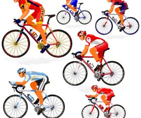 Bicycle racing illustration vectors 02