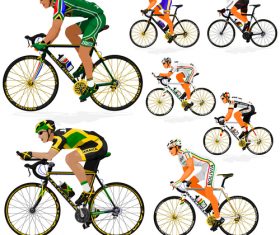 Bicycle racing illustration vectors 03