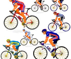 Bicycle racing illustration vectors 04