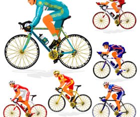 Bicycle racing illustration vectors 05