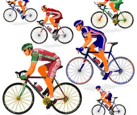 Bicycle racing illustration vectors 06