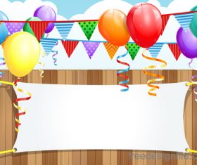 Birthday party outside design vector