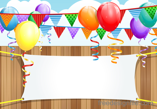 Birthday party outside design vector
