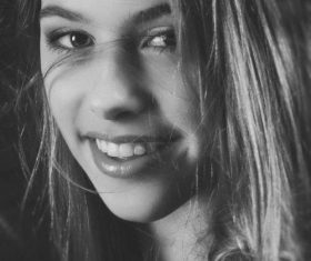 Black and White Portrait Photography of Women Stock Photo 03