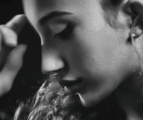 Black and White Portrait Photography of Women Stock Photo 05