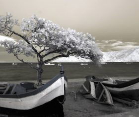 Black and white landscape photography Stock Photo 03