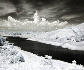 Black and white landscape photography Stock Photo 06