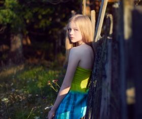 Blond little girl Stock Photo