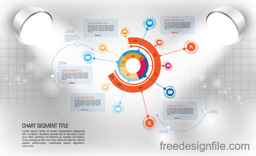 Business infographic with spotlight vector template 01