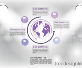 Business infographic with spotlight vector template 08