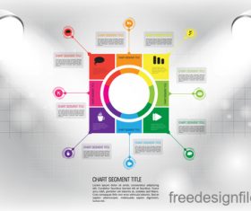 Business infographic with spotlight vector template 09