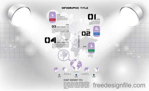 Business infographic with spotlight vector template 11