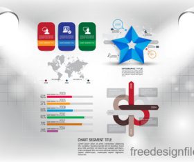 Business infographic with spotlight vector template 16