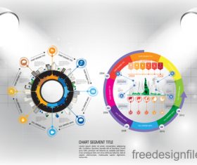 Business infographic with spotlight vector template 19