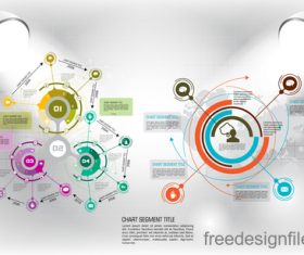 Business infographic with spotlight vector template 22
