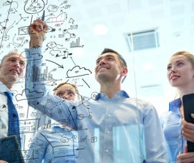 Business people at the meeting Stock Photo 02