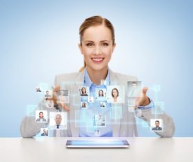 Businessman remote video conference Stock Photo 02