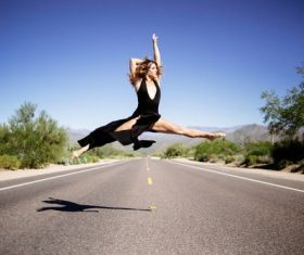 Capture dance action woman Stock Photo