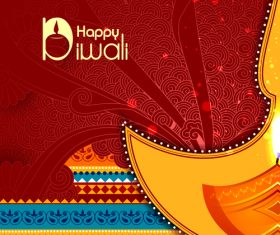 Celebrate diwali festival design vector material 01