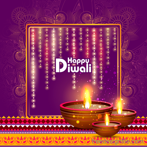 Celebrate diwali festival design vector material 03