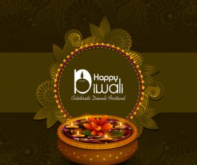 Celebrate diwali festival design vector material 04