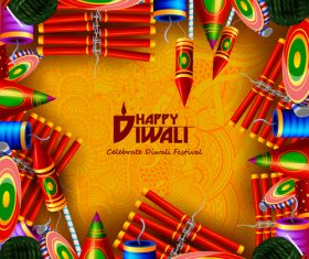 Celebrate diwali festival design vector material 06