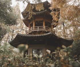 Chinese ancient pavilion Stock Photo