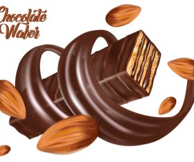 Chocolate food poster template vectors 02