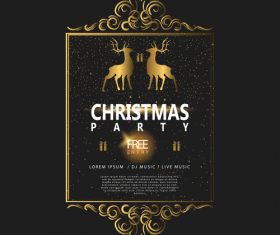 Christmas luxury golden labels vector 02