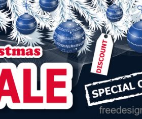Christmas special offer with discount sale poster vectors
