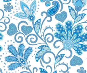 Classic floral decorative pattern seamless vectors 03