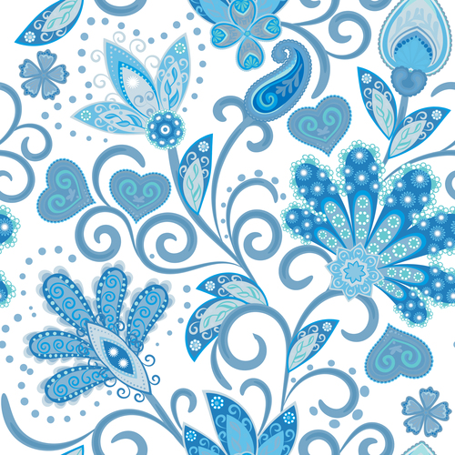 Classic floral decorative pattern seamless vectors 03