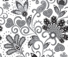 Classic floral decorative pattern seamless vectors 04