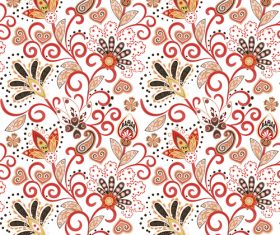 Classic floral decorative pattern seamless vectors 07