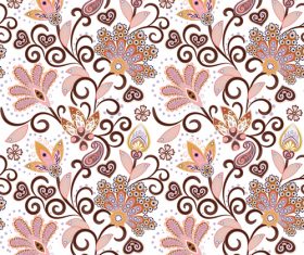 Classic floral decorative pattern seamless vectors 08
