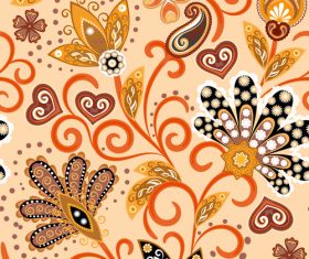 Classic floral decorative pattern seamless vectors 09