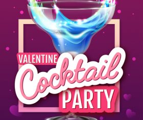 Cocktail music party flyer with poster template vectors 01