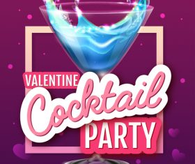Cocktail music party flyer with poster template vectors 02