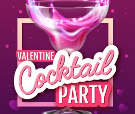 Cocktail music party flyer with poster template vectors 05