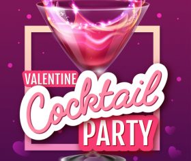 Cocktail music party flyer with poster template vectors 06